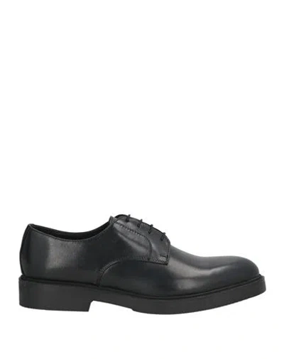 Calpierre Man Lace-up Shoes Black Size 9 Calfskin