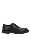Calpierre Man Lace-up Shoes Black Size 9 Calfskin