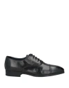 Calpierre Man Lace-up Shoes Black Size 9 Leather In Black