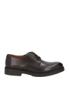 Calpierre Man Lace-up Shoes Dark Brown Size 9 Calfskin
