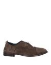 Calpierre Man Lace-up Shoes Dark Brown Size 8.5 Leather In Brown