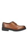 Calpierre Man Lace-up Shoes Tan Size 9 Calfskin