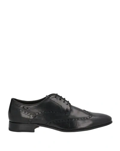 Calpierre Man Lace-up Shoes Black Size 8.5 Leather