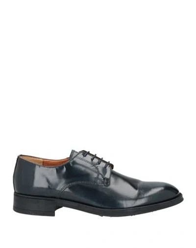 Calpierre Man Lace-up Shoes Midnight Blue Size 10 Leather