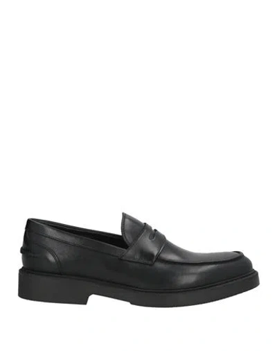 Calpierre Man Loafers Black Size 9 Calfskin