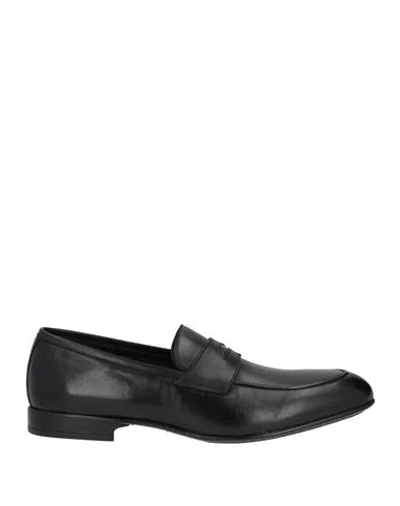 Calpierre Man Loafers Black Size 9 Leather