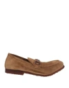 Calpierre Man Loafers Camel Size 9 Leather In Beige