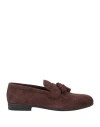 Calpierre Man Loafers Chocolate Brown Size 9 Leather
