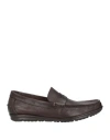Calpierre Man Loafers Dark Brown Size 9 Leather In Brown