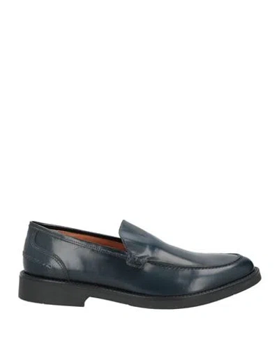 Calpierre Man Loafers Midnight Blue Size 10 Leather