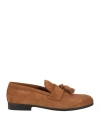 Calpierre Man Loafers Tan Size 9 Leather In Brown