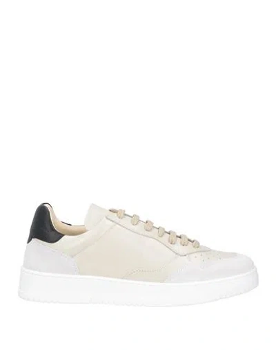 Calpierre Man Sneakers Light Grey Size 13 Calfskin