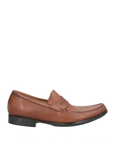 Calpierre Sport Man Loafers Brown Size 7.5 Leather