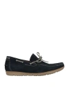 Calpierre Sport Man Loafers Midnight Blue Size 7 Leather In Blue