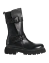 Calpierre Woman Ankle Boots Black Size 8 Leather In Black