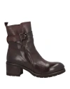 Calpierre Woman Ankle Boots Dark Brown Size 10 Soft Leather In Brown