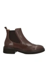 Calpierre Woman Ankle Boots Dark Brown Size 8 Leather