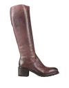 Calpierre Woman Boot Dark Brown Size 7.5 Leather