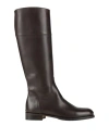 Calpierre Woman Boot Dark Brown Size 8 Leather