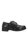 Calpierre Woman Lace-up Shoes Black Size 8 Leather