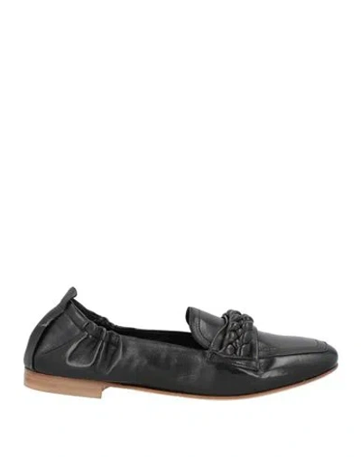 Calpierre Woman Loafers Black Size 7.5 Leather