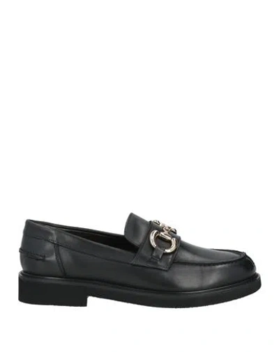 Calpierre Woman Loafers Black Size 8.5 Leather