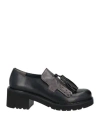 Calpierre Woman Loafers Grey Size 8 Soft Leather In Grey