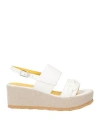 Calpierre Woman Sandals White Size 11 Soft Leather In White
