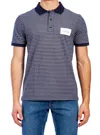 Calvin Klein - Polo Righe Large Logo Rectangle B.co K10k103364 484 Navy