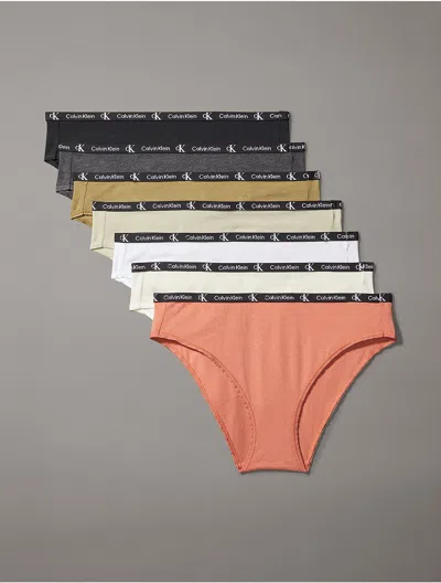 Calvin Klein 1996 Cotton Stretch 7-pack Modern Bikini In Aragon Multi
