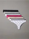Calvin Klein 1996 Cotton Stretch 7-pack Modern Thong In Grey Heather Multi