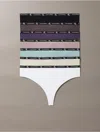 Calvin Klein 1996 Cotton Stretch 7-pack Modern Thong In Spiced Plum Multi