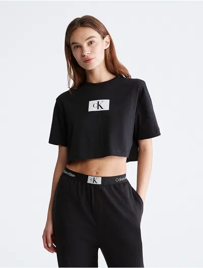 Calvin Klein 1996 Lounge Cropped T-shirt In Black