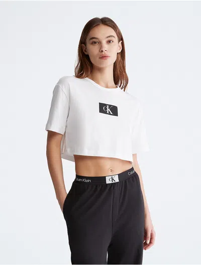Calvin Klein 1996 Lounge Cropped T-shirt In White
