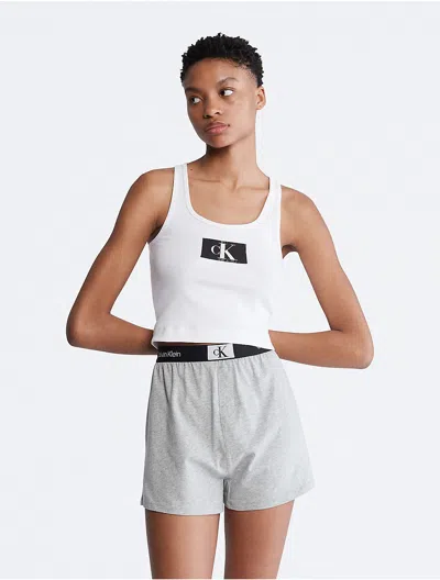 Calvin Klein 1996 Ribbed Tank Top In Gray