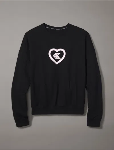 Calvin Klein 1996 V-day Crewneck Sweatshirt In Black
