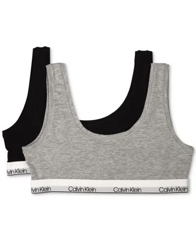 Calvin Klein Kids' 2-pack Bralettes, Little Girls & Big Girls In Multi