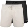 Calvin Klein 2 Pack Swim Shorts In Black