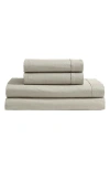 Calvin Klein 200 Thread Count Cotton Percale Twin Sheet Set In Absinthe Green