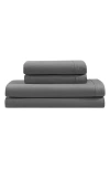 Calvin Klein 200 Thread Count Cotton Percale Twin Sheet Set In Graphite