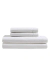 Calvin Klein 200 Thread Count Cotton Percale Twin Sheet Set In White