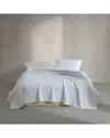 Calvin Klein 200 Thread Count Solid Cotton Gauze Quilt Set In White