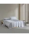 Calvin Klein 200 Thread Count Solid Enhanced Cooling Cotton Percale Sheet Set In Gray