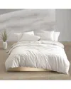 Calvin Klein 200 Thread Count Washed Percale Cotton Comforter Set In White