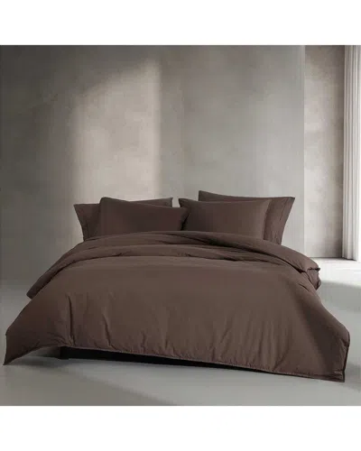 Calvin Klein 200 Thread Count Washed Percale Cotton Duvet Cover Set