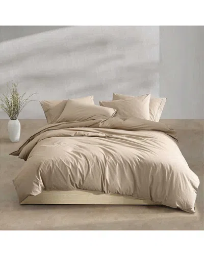 CALVIN KLEIN CALVIN KLEIN 200 THREAD COUNT WASHED PERCALE COTTON DUVET COVER SET