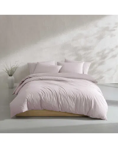 Calvin Klein 200 Thread Count Washed Percale Cotton Duvet Cover Set