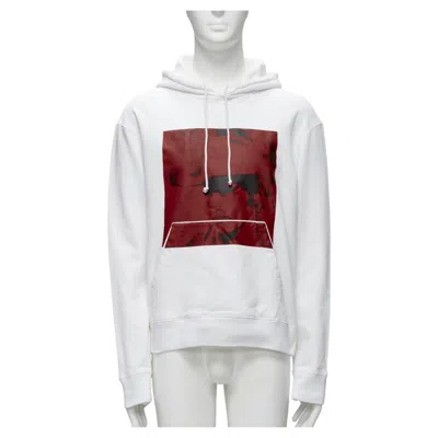 Pre-owned Calvin Klein 205w39nyc 2018 Andy Warhol Red Cowboy Print Hoodie M