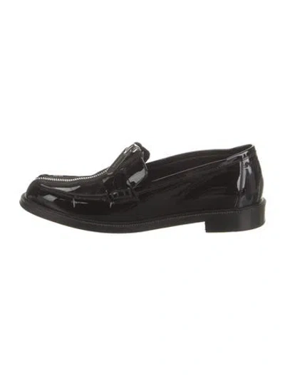 Pre-owned Calvin Klein 205w39nyc Patent Leather Loafers In Black