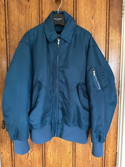 Pre-owned Calvin Klein 205w39nyc Ss18 Ck205w39nyc Blue Bomber Jacket Raf Simons Grail